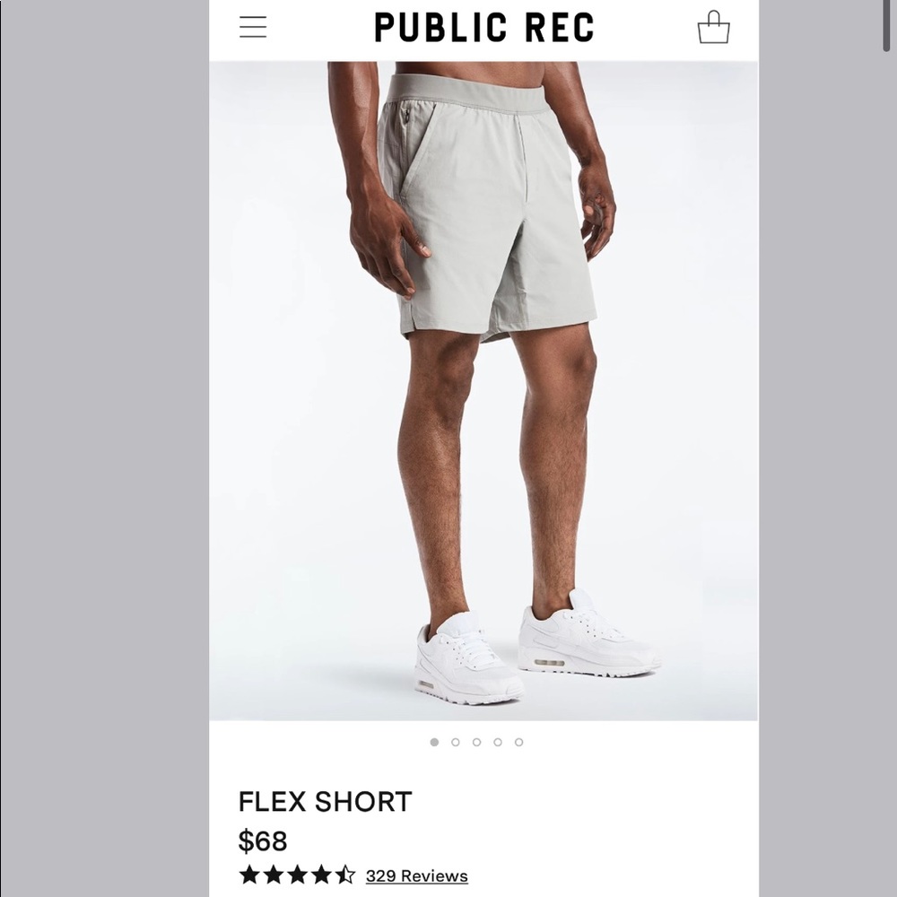 Public Rec Flex Short in ‘fog’ color (32)